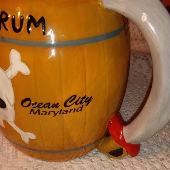 PIRATE RUM STEIN 4 1/2" inch MUG FROM OCEAN CITY MD - Picture 3 of 8